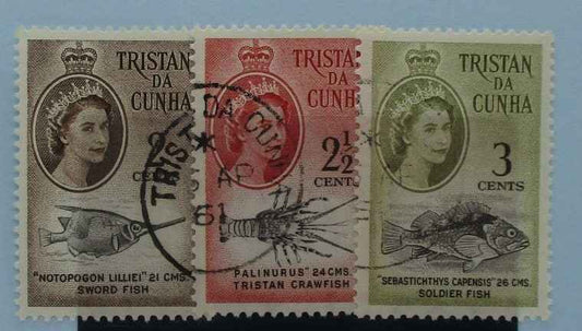 Tristan da Cunha Stamps, 1961, SG45-47, Used image 0