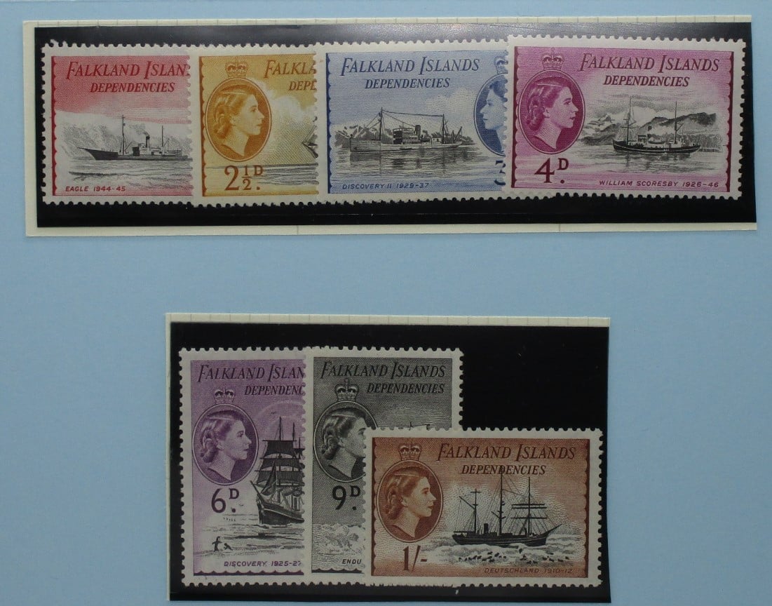 Falkland Islands Dependencies Stamps, 1954-62, SG G29-G35, Mint image 0