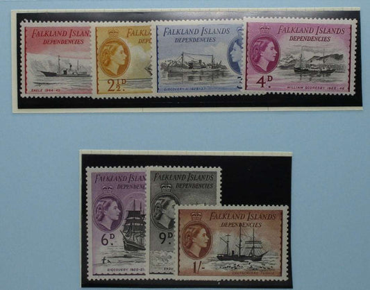 Falkland Islands Dependencies Stamps, 1954-62, SG G29-G35, Mint image 0