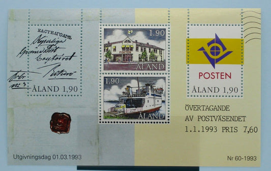 Aland Islands Stamps, 1993, MS65, Mint image 0