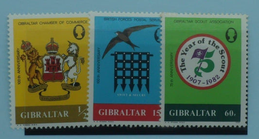 Gibraltar Stamps, 1982, SG481-483, Mint image 0