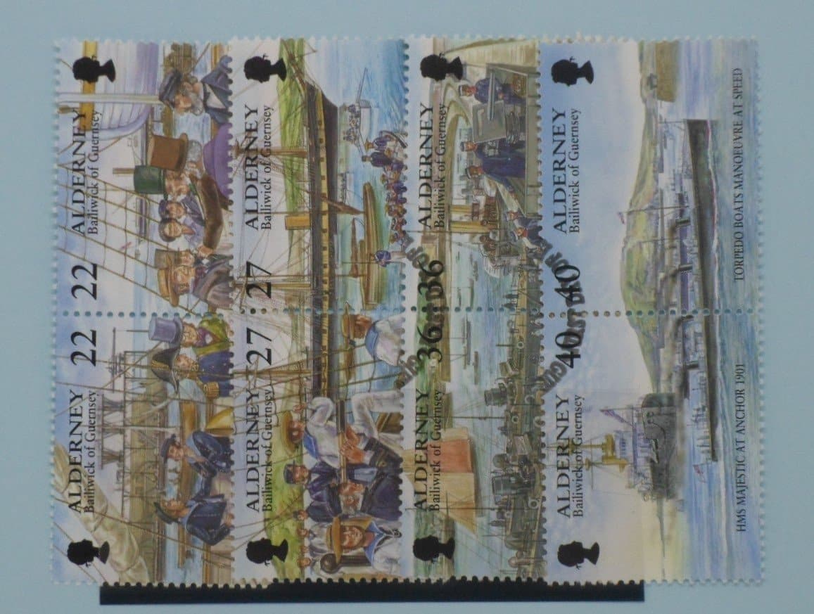 Alderney Stamps, 2001, SGA176a, A178a, A180a, A182a, used image 0