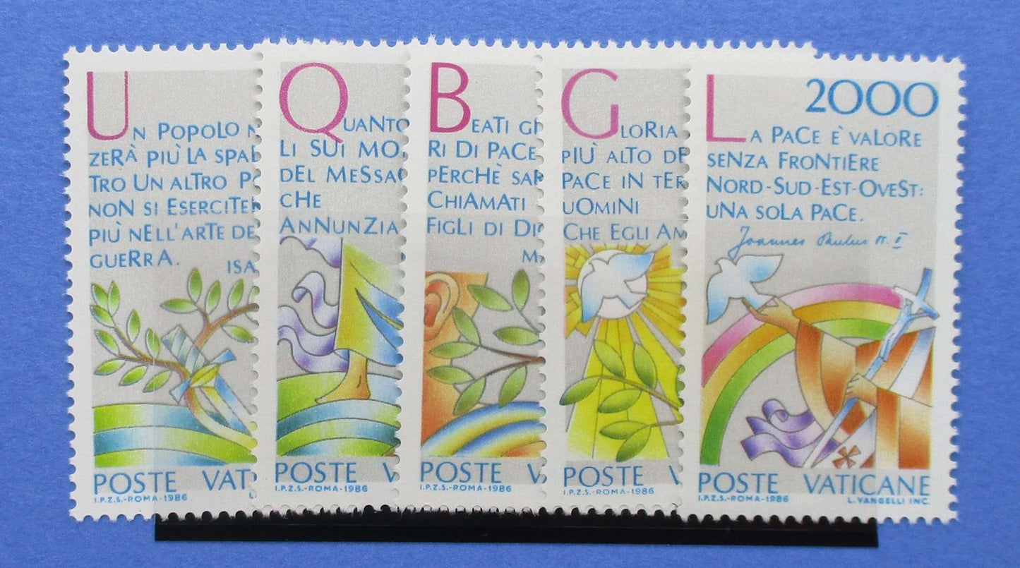Vatican City Stamps, 1986, SG846-850, Mint image 0