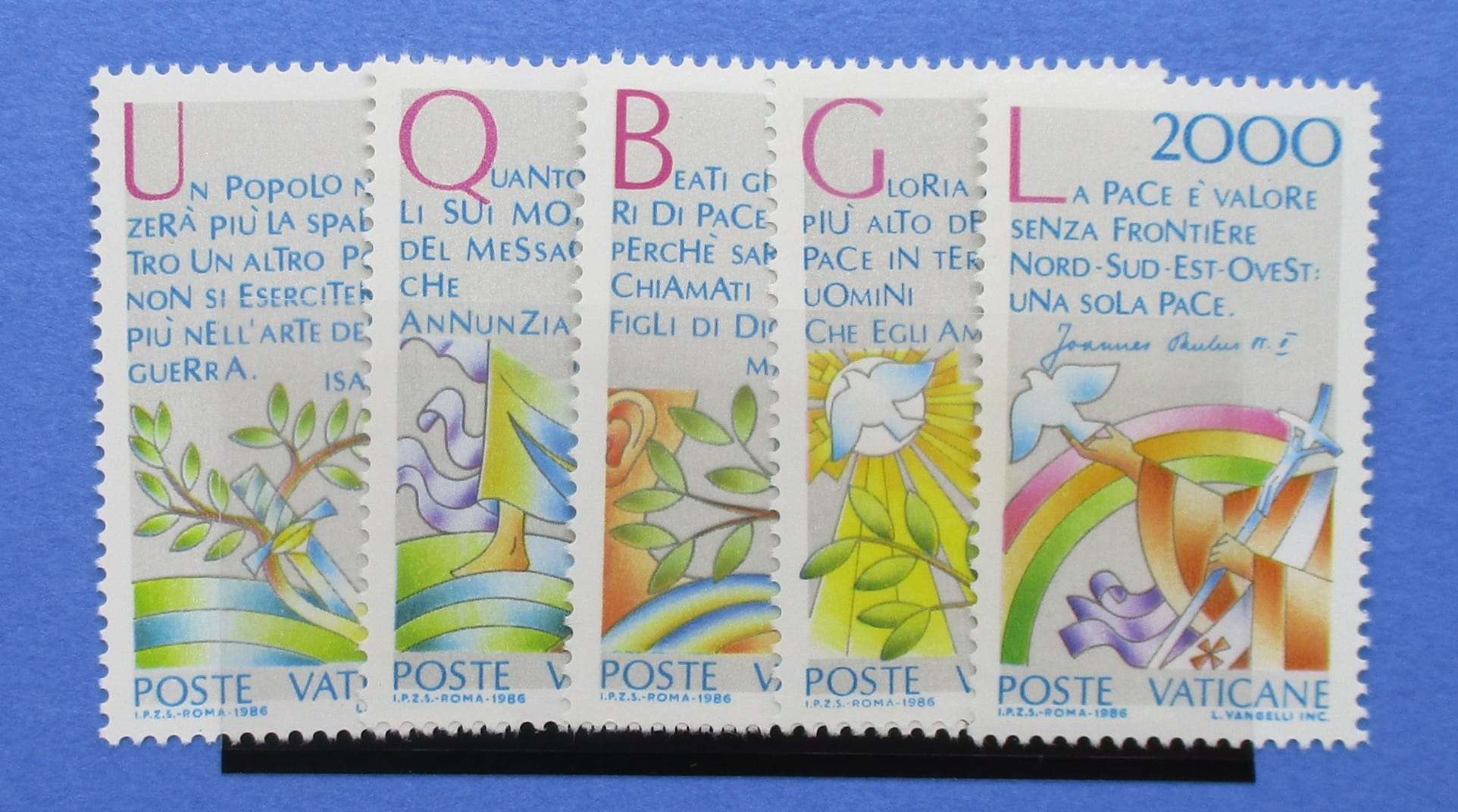 Vatican City Stamps, 1986, SG846-850, Mint image 0