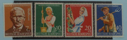 West Germany Stamps, 1958, SG1214-1217, Mint image 0